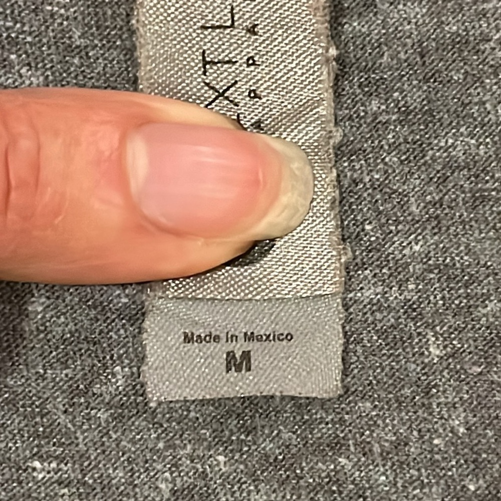 Next Level Apparel women’s yoga tank top. Grey with black and white message. M-L - Picture 4 of 9